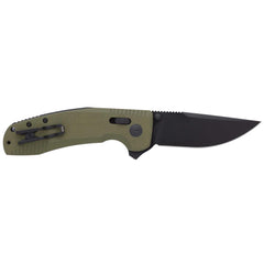 SOG Knife - Tac XR SS Blade OD Green Handle CRYO D2 Steel Blade Folding | 12-38-02-41