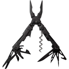 SOG Mini Multi-Tool - PowerLitre Black Stainless Steel with 17 Tools | PL1002-CP