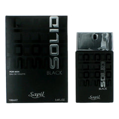 Solid Black by Sapil, 3.4 oz Eau De Toilette Spray for Men