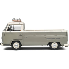 Solido 1/18 Model Pickup Truck - 1968 Volkswagen T2 Gray and White with Roofrack