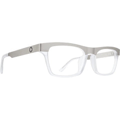 Spy Men's Eyeglasses - Matte Silver/Clear Square | SPY ZADE MATT SILVER MATT CLEAR