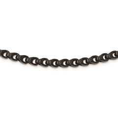 Stainless Steel Black IP-Plated Brushed Necklace