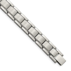 Stainless Steel Brushed and Polished 8.25in Link Bracelet