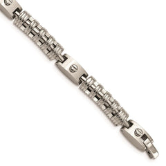 Stainless Steel Brushed & Polished 8.75in Bracelet