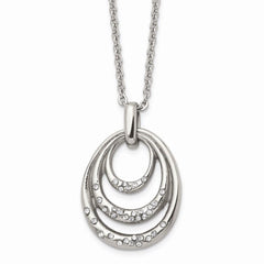 Stainless Steel CZ Necklace