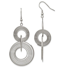 Stainless Steel Multiple Circle Dangle Earrings