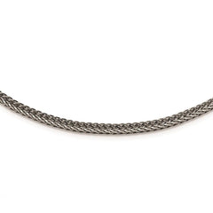 Stainless Steel Polished and Antiqued Franco 3.75mm Chain