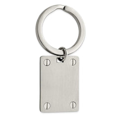 Stainless Steel Polished and Brushed Key Ring
