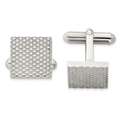 Stainless Steel Polished & Textured Cufflinks