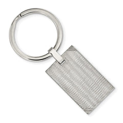 Stainless Steel Polished and Textured Key Ring