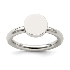 Stainless Steel Polished Circle Ring