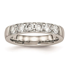 Stainless Steel Polished CZ 4.00mm Band