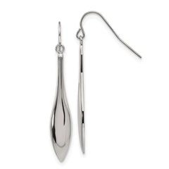 Stainless Steel Polished Dangle Shepherds Hook Earrings