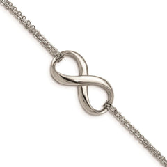 Stainless Steel Polished Infinity Symbol Bracelet