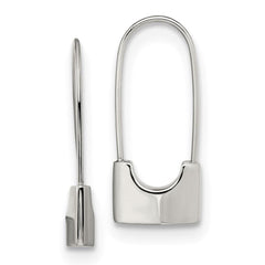 Stainless Steel Polished Lock Earrings