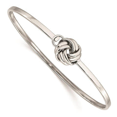 Stainless Steel Polished Love Knot Bangle