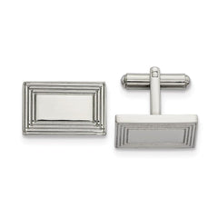 Stainless Steel Polished Rectangular Cufflinks