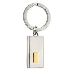 Stainless Steel Polished Yellow IP-plated Key Chain