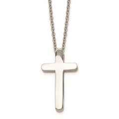 Stainless Steel Religious Fish & Cross Necklace