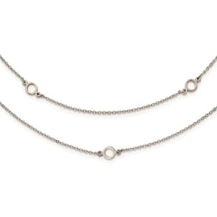 Stainless Steel Two Strand w/2in. Ext. Necklace