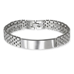 Stainless Steel Watch Style with Bar Bracelet, 8.5