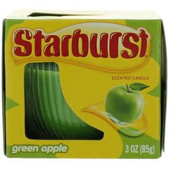 Starburst Scented Candle Jar - Green Apple with Delightful Aroma, 3 oz