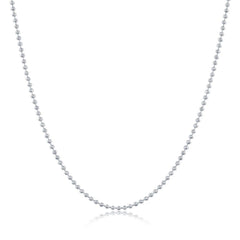 Sterling Silver 1.6mm Bead Chain, 16