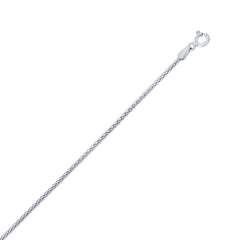 Sterling Silver 1.6mm Rhodium Popcorn Chain, 18