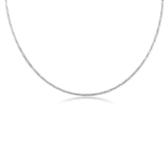Sterling Silver 1.85MM Designed Round Omega Chain, 18