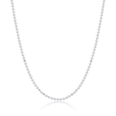 Sterling Silver 1.8mm Diamond Cut Bead Chain