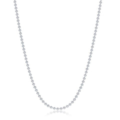 Sterling Silver 1.9mm Bead Chain, 30