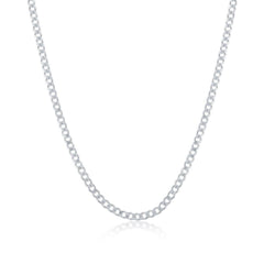 Sterling Silver 2mm Cuban Chain, 10