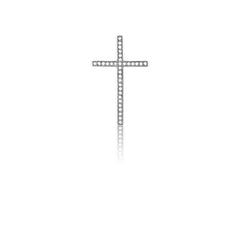 Sterling Silver 33 stones Micro Pave Cross Pendant