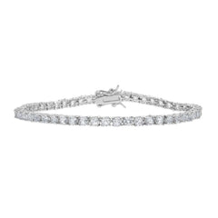 Sterling Silver 3mm Prong Set Tennis Bracelet, 7.25