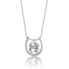 Sterling Silver 4-Leaf Clover Charm Necklace