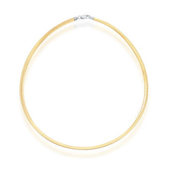 Sterling Silver 4mm Two-Tone Reversible Omega Chain, 16