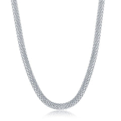Sterling Silver 5mm Flat Mesh Chain