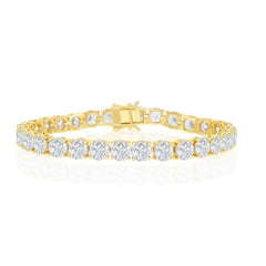 Sterling Silver 6mm Prong-Set Round CZ Tennis Bracelet, 7.5