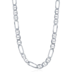 Sterling Silver 7.3mm Figaro Gucci Chain