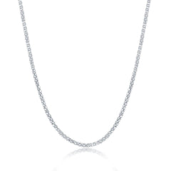 Sterling Silver Alternating Coreana and Popcorn Chain, 18