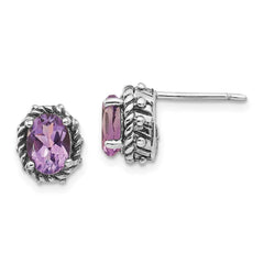 Sterling Silver Amethyst Earrings