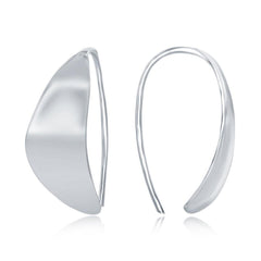Sterling Silver Crescent Moon Threader Earrings