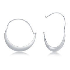 Sterling Silver Crescent Moon Wire Earrings