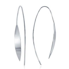 Sterling Silver Curved Pointed Threader Earrings