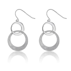 Sterling Silver D-C Interlocking Earrings