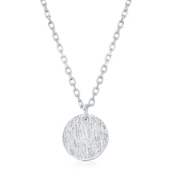 Sterling Silver Disc Design Necklace