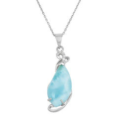 Sterling Silver Fancy Larimar Pendant