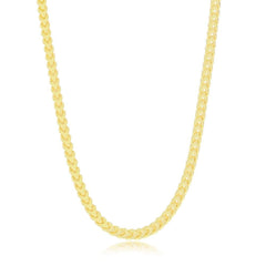 Sterling Silver Gold Plated 3mm Franco Chain, 22