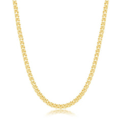 Sterling Silver Gold Plated 3mm Round Coriana Chain