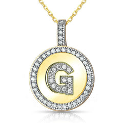 Sterling Silver Gold Plated Circle 